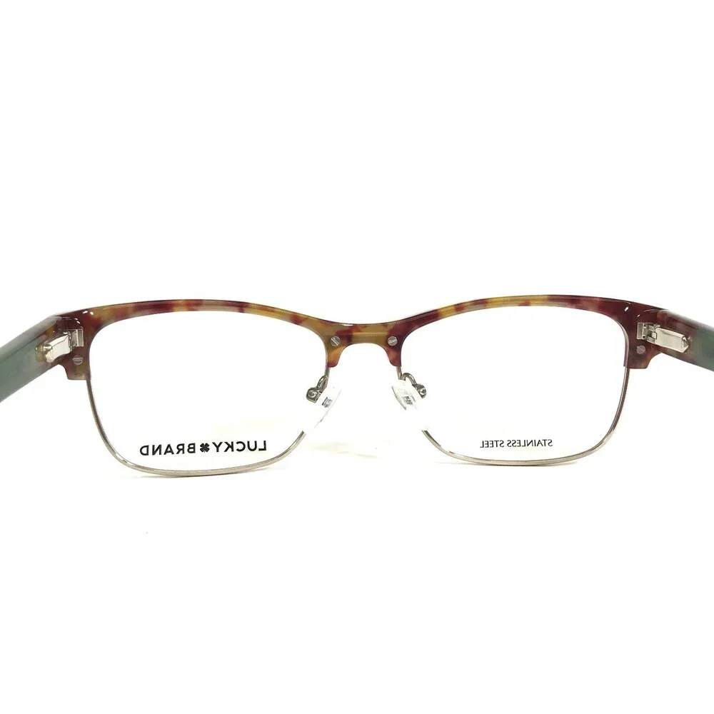 Lucky Brand Eyeglasses Frames D228 TORTOISE/GREEN Gold Square Full Rim 52-16-140